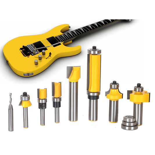 Luthier's 8 Bit Electric Guitar Router Bit Set