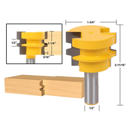 Reversible Glue Joint 1 1/4" Stock 1/2" Shank Router Bit