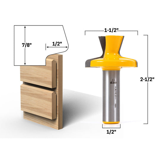 7/8" Cabinet Door Lip 1/2" Shank Router Bit