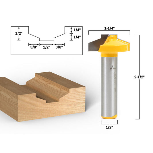 Bevel CNC Cabinet Door Rail & Stile 1/2" Shank Router Bit