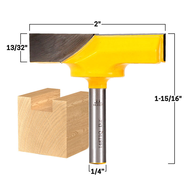 2" Diameter Bottom Cleaning 1/4" Shank Router Bit