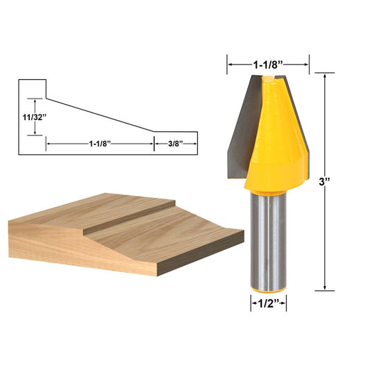 Bevel Vertical Raised Panel 1/2" Shank Router Bit