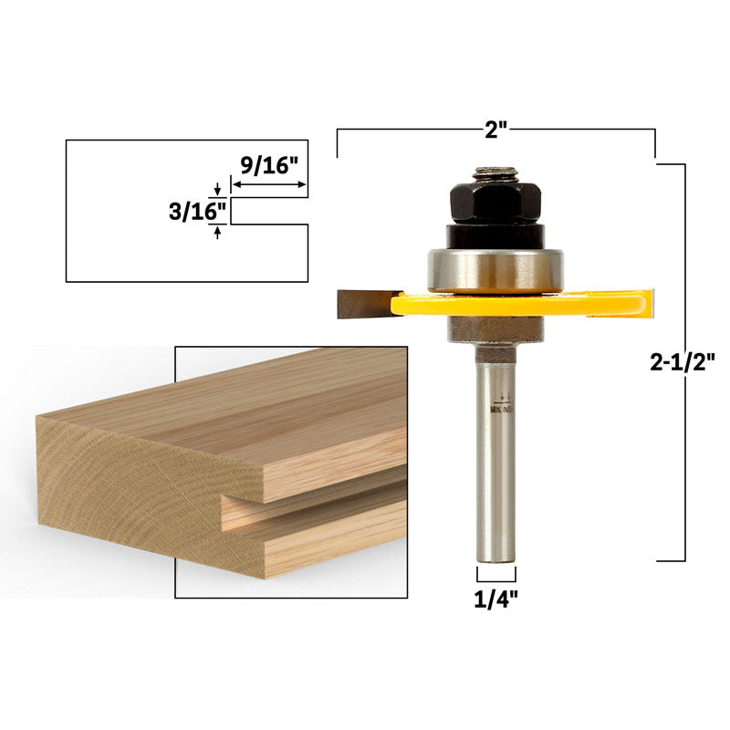 3/16" Slotting Cutter 1/4" Shank Router Bit