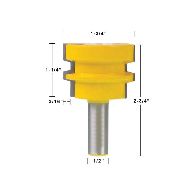 Reversible Glue Joint 1 1/4" Stock 1/2" Shank Router Bit