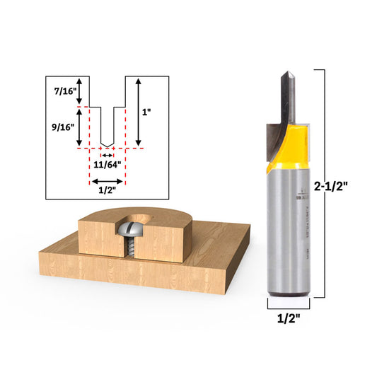 Counter Bore & Screw Slot 1/2" Shank Router Bit