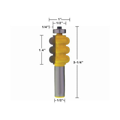 Triple Flute Molding Router Bit