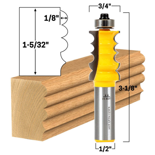 1 5/32" Picture Frame Molding 1/2" Shank Router Bit