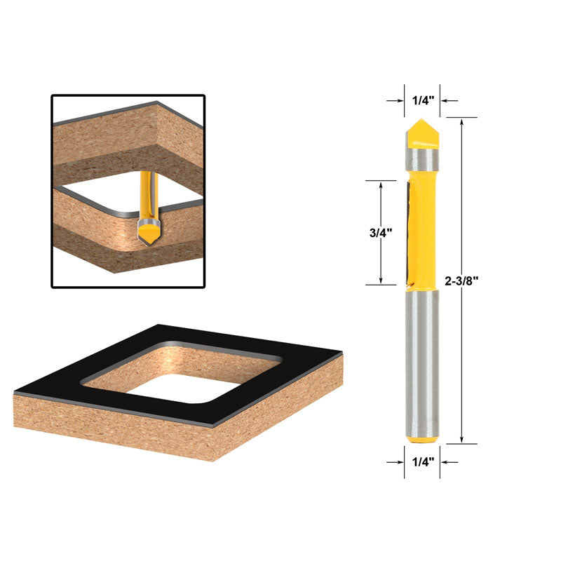 1/4" Panel Pilot Flush Trim 1/4" Shank Router Bit